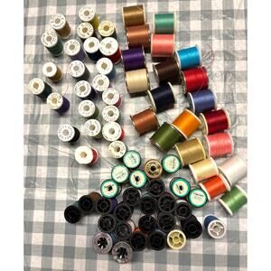 Vintage Lot of 70+ Spools of Thread Asst. sizes Talon | J & P Coats | Clark’s